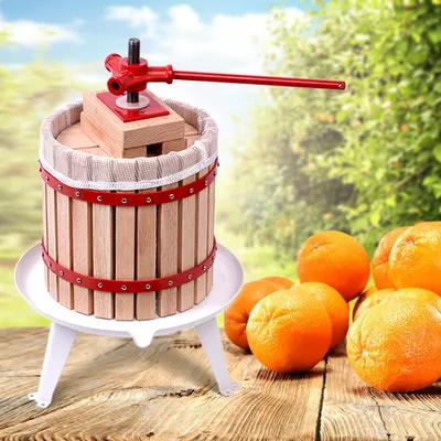 Obrázek produktu pro LZQ Lis na ovoce 12 litrů Lis na šťávu a lis na bobule Mechanický lis na víno Lis na jablka Lis na ovoce s lisovací látkou