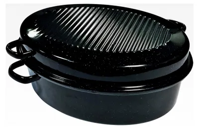 Produktbild von Schmortopf aus Emaille 42 cm schwarz