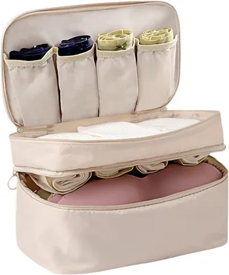 Image de Sac de rangement pour sous-vêtements avec 6 compartiments, idéal pour les voyages et l'utilisation à la maison