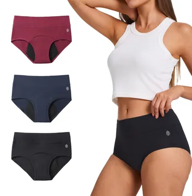 Productafbeelding van Incontinentieondergoed voor Dames, Hoge Taille Slip, 3-Pack