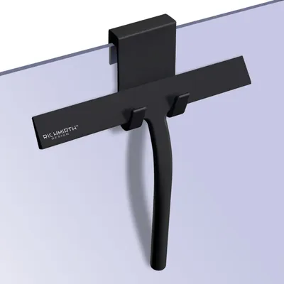 Image de Set de raclettes de douche 23 cm silicone acier inoxydable noir