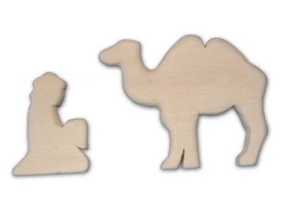 Produktbild von Schnitzholz Krippenfiguren König mit Kamel