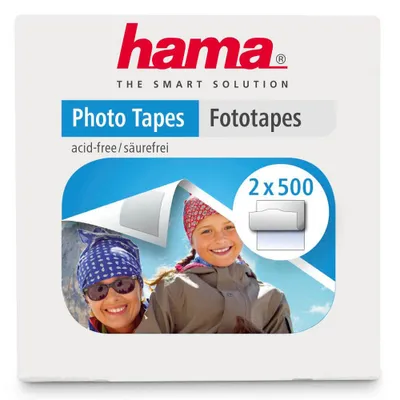 Packaging for Hama Photo Tapes, featuring a picture of two smiling people.