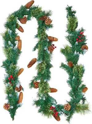 Produktbild von Weihnachtsgirlande Tannengirlande - Weihnachtsdeko mit Lichterkette 2750mm - Beleuchtete Girlande für Weihnachten
