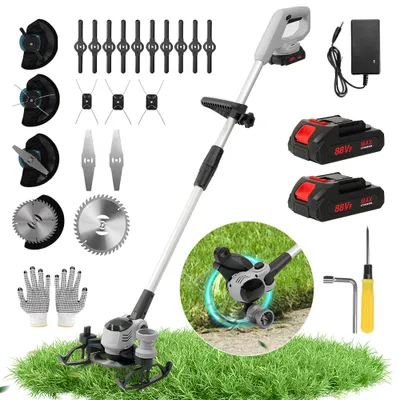 Produktbild von Akku Rasentrimmer 21V Akku-6-in-1 Kantenschneider Rasen,17cm Schnittdurchmesser–komfortabel & kompakt–inkl.2x2Ah Akkus & Ladegerät ,grau