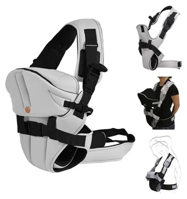 Produktbild von Babytrage Carry go 2 in 1 Bauch- und Hüfttrage von 3 Monaten bis 1 Jahr hellgrau
