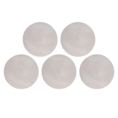 Produktbild von 5 Stück hochtemperaturbeständige runde Grillmatte, wiederverwendbar, antihaftbeschichtet, BBQ-Grillgitter, Pizza-Matte, 36 cm Durchmesser