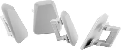 Edelrid Spare Helmet Headlamp Clip Set Shield; Ersatzteile für Kletterhelme; in grauer Farbe.