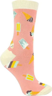 Produktbild von Damen Eiscreme Socken | Miss Sparrow | Neuheit Muster Bunt Lustig Bambus Socken