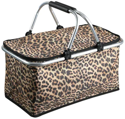 Image de KESPER 19953 Panier isotherme, léopard / Panier à provisions isotherme, pliable
