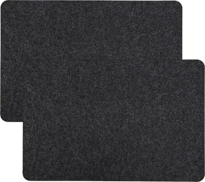 Produktbild von 2x Hitzebeständige Matte Für Heißluftfritteuse 30x45 cm Arbeitsplatte Schutzmatte Aus Silikon Schwarz