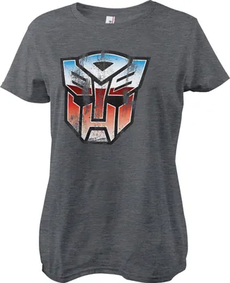 Produktbild von Distressed Autobot Shield Girly Tee - Medium - DarkHeather