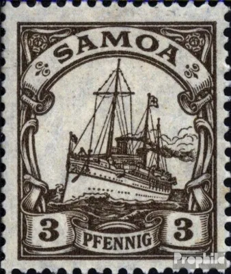 Produktbild von Briefmarken Samoa (Dt. Kolonie) 1919 Mi 20 mit Falz Schiff Kaiseryacht Hohenzollern