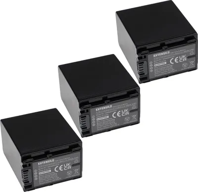 Produktbild von EXTENSILO 3x Akku kompatibel mit Sony PXW-FS7, PXW-FS7M2, PXW-FS5K, PXW-FS5 Kamera (3090 mAh, 7,4 V, Li-Ion)