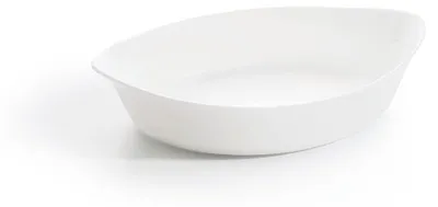 Image de Plat à four ovale blanc 29X17cm Smart Cuisine Carine 250°C - Luminarc - Opale culinaire extra léger et résistant