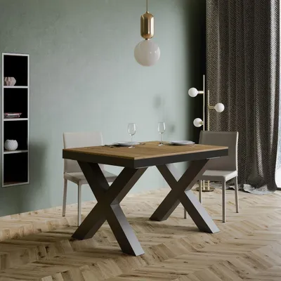 Produktbild von ITAMOBY - Ausziehtisch 120/380x90 cm Traffic Evolution Eiche Natur Gestell und Füße Anthrazit