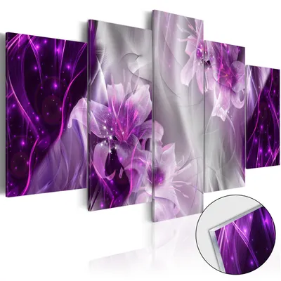 Produktbild von Neuheit! Modernes Acrylglasbild Wanbild a-C-0047-k-p (200x100) - 5 Teilig Bilder Foto Bild Dekoration Wand Bilder Kunstdruck BLUMEN