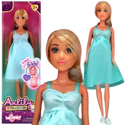 Immagine prodotto di WOOPIE ROYAL Lalka Lily, incinta, con pancino. Bebè, vestito blu