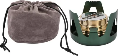 Imagen del producto de Estufa de alcohol portátil, mini hornillo para camping, cocina al aire libre y picnics (color verde Bluestone)