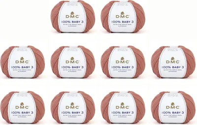 Image de 10 pelotes de fil DMC 100% Laine Baby-3, Laine pure (couleur 137)