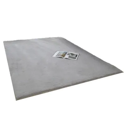 Produktbild von Plüschteppich hellgrau weich 140x200 cm