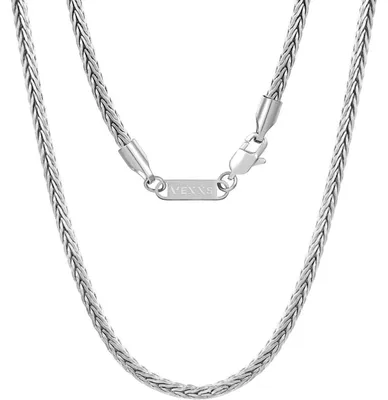 Productafbeelding van Heren ketting, "Foxtail" model, 3 mm breed, 18K goudkleurig, gemaakt van roestvrij staal, lengte 45-65 cm