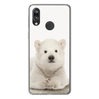 Produktbild von MuchoWow® Handyhülle Schutzhülle Hülle für Huawei P20 Lite (2020) Eisbär - Tiere - Kinder - Weiß - Jungen - Mädchen Silikon Softcase Handy Hülle - Kartenhalter