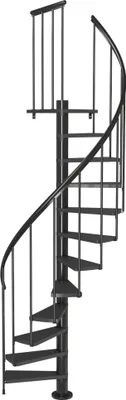 Produktbild von Dolle Spindeltreppe Calgary Anthrazit 244,8-280,8cm Geschosshöhe Ø120cm