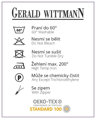 Obrázek produktu pro Gerald Wittmann Bavlněné Povlečení 140x200 + 70x90 cm, Vafle, Uni, Modrá
