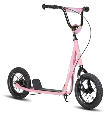 Kinderroller mit 12-Zoll-Rädern, höhenverstellbar, Rosa