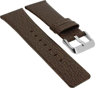 Produktbild von Lotus Watches 24mm  Uhrenarmband aus Leder in braun genarbt  15441
