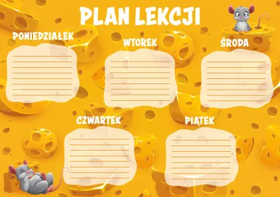 Produktbild von Plan lekcji A5 z tabliczką mnożenia