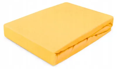 Produktbild von Darymex Jersey Spannbettlaken mit Gummizug, Gelb, 80x160cm