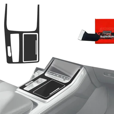 Produktbild von 2in1 Schutzfolien Grizz Protector für Mittelkonsole - Audi Q7 (2019-2024) Schwarz Matt Antifingerprint