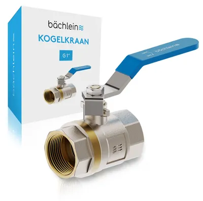Productafbeelding van universele kogelkraan - Messing kogelkraan met hendel en 1 inch binnendraad