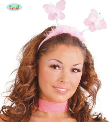 Produktbild von rosa Schmetterling Haarreif für Damen