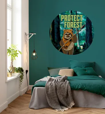 Produktbild von Komar Vlies Fototapete / Wandtattoo selbstklebend - Star Wars Protect the Forest - Größe: 125 x 125 cm (Breite x Höhe) - 1 Teile