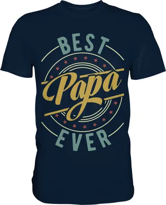 Produktbild von Bester Papa Ever Vatertag Geschenk Vater T-Shirt – Navy / 4XL
