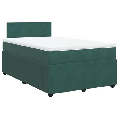 Produktbild von Boxspringbett mit Matratze Dunkelgrün 120x190 cm Samt