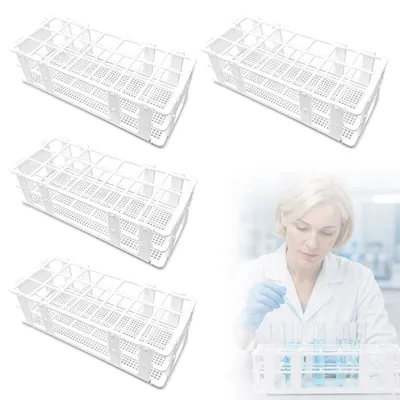 Obrázok produktu pre Sada štyroch štandardných stojanov na skúmavky určených na použitie v laboratóriu
