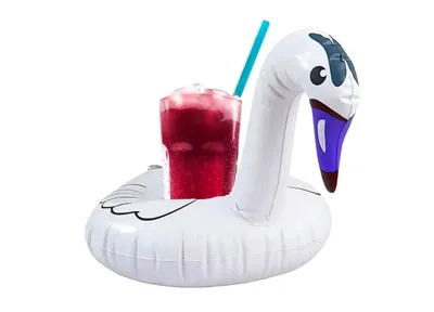 Produktbild von Aufblasbarer Schwan Getränkehalter Schwimmender Becherhalter für Pool und Whirlpool
