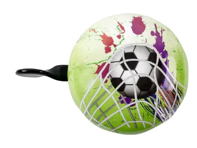 Produktbild von Fahrradklingel Fußball grün 60 mm - bbeBells 52370 - Glocke Klingel Läute Schelle