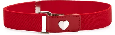 Image de Ceinture élastique pour fille Ladeheid, 1 à 6 ans, 34 à 65 cm, P15G (rouge/cœur)