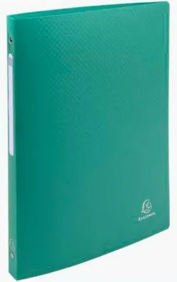 Obrázok produktu pre Krúžkový šanón, 4 krúžky, 20 mm, A4, PP, so štítkom, EXACOMPTA, tmavozelený
