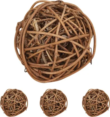 Produktbild von 4 Stück Rattankugeln für Hochzeitsfeiern und Weihnachtsdekoration