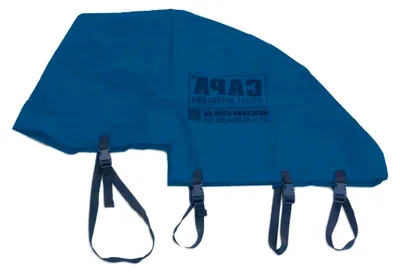 Produktbild von Deichselabdeckung Dunkelblau – Schutzhülle für Wohnwagen und PKW-Anhänger Deichsel, Anhängerkupplung und Stützrad – Wasserdicht, Atmungsaktiv, UV-beständig, Allwetterschutz
