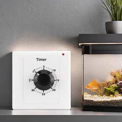 Productafbeelding van 30 Minuten Timer voor Ventilator, Boiler, Pomp, Lamp - Programmeerbare Mechanische Timer 220V 15A
