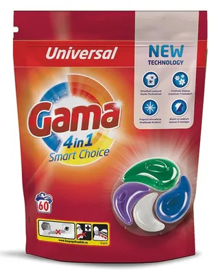 Zdjęcie produktu dla Gama Uniwersalne kapsułki do prania, 60 sztuk (PRODUKT Z NIEMIEC)