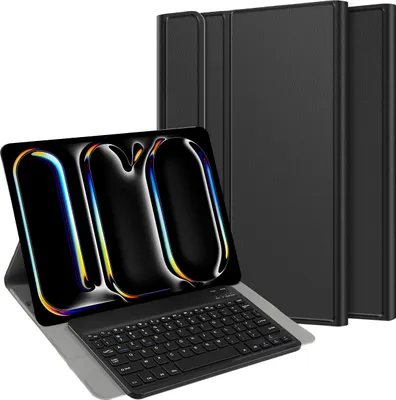 Image de Cazy Housse pour Tablette avec Clavier compatible avec iPad Pro 13 (2025 / 2024) M5 / M4 - Étui Clavier Bluetooth AZERTY - Noir