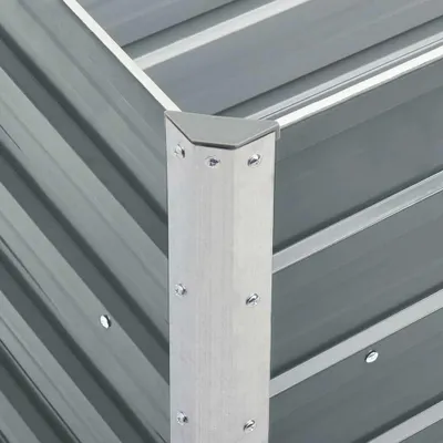 Image de vidaXL Lit surélevé de jardin Acier galvanisé 240×40×45 cm Gris